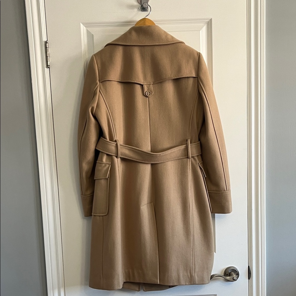 Kenneth Cole Reaction Camel Trench Coat with Belt wool blend - Picture 2 of 7